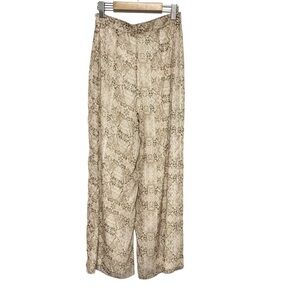Anthropologie Sadie & Sage Wide Leg Snake Print Lightweight Pants